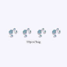 10pcs Nail Charms Hot Pink Doll Cartoon Design DIY Glitter 3D Nail Art Decorations Jewelry Crafts Rhinestone Accessories