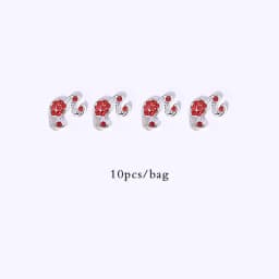 10pcs Nail Charms Hot Pink Doll Cartoon Design DIY Glitter 3D Nail Art Decorations Jewelry Crafts Rhinestone Accessories
