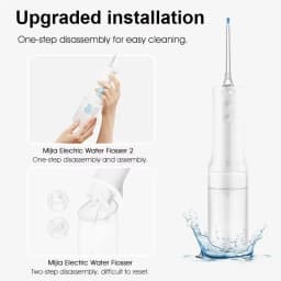 Xiaomi Mijia Oral Irrigator 2, Portable Electric Water Flosser 200ml Type-C Charge 3 Modes for Teeth/Gum Cleaning 2 Nozzles