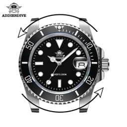 ADDIESDIVE Men's Classic Watch with Ceramic Bezel 200m Water Resistant Casual Quartz Watch BGW9 Blue Luminous Gift Watch MY-H3-2