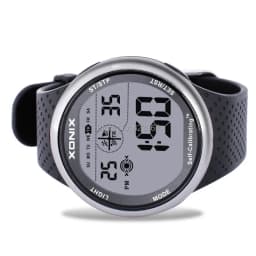 XONIX Mens Sports Watch Self Calibrating Digital Japan Mov't Waterproof 100m Swim Diver Outdoor Wristwatch Big Numbers