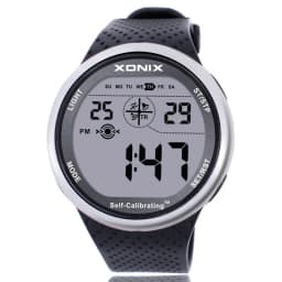 XONIX Mens Sports Watch Self Calibrating Digital Japan Mov't Waterproof 100m Swim Diver Outdoor Wristwatch Big Numbers