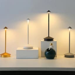 GGbingo Rechargeable Table LED Lamp Touch Sensor Desk Lamp for Restaurant Bar Bedroom 3 Color Temperatures Stepless Dimming