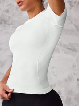 Women's Short-Sleeved Sports Top, Breathable and Quick-Drying Fabric, Suitable for Running and yoga,