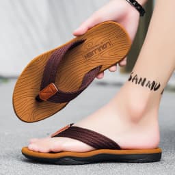 MEN Flip flop Comfortable Breathable Slip-On Sandals for Men Casual Summer Footwear
