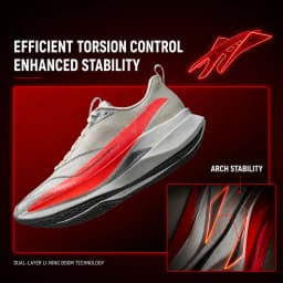 Li-Ning Men's RED HARE 9 PRO Racing Running Shoes BOOM Cushion Rebound Breathable Reflective LiNing Stable Sneakers ARPW001