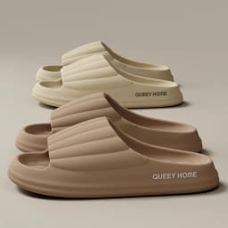 Stylish Men's Slippers Thick Sole Pressure Distribution Soft Bouncy Comfort Beach Sandals Anti Slip Lightweight Shoes Men Women