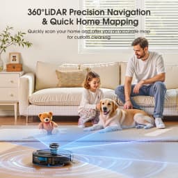 Lubluelu L20 Ultra Robot Vacuum Mop Combo 5500Pa Robot Vacuum Auto-Charging 5 Maps 24 No-go Zones 3 In 1 Robot Vacuum Cleaner