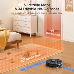 Lubluelu L20 Ultra Robot Vacuum Mop Combo 5500Pa Robot Vacuum Auto-Charging 5 Maps 24 No-go Zones 3 In 1 Robot Vacuum Cleaner