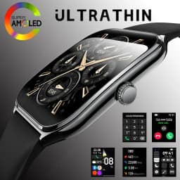 New Ultra Thin Smart Watch Men 1.96' AMOLED HD Pixel Display Always Show Time BT Call Reminder Smartwatch Ladies For Android iOS