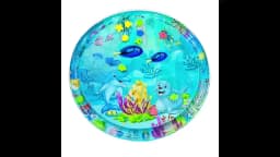 1pc 100cm Large Baby Playing Water Mat Dolphin Seal Pattern PVC Inflatable Round Play Mat Cushion Kids Gift
