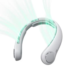 JISULIFE Portable Neck Fan Upgraded, 5000mAh Battery, Necksupport, 5 Speeds Gears Adjustment, Outdoor Wearable Hands-Free Fan