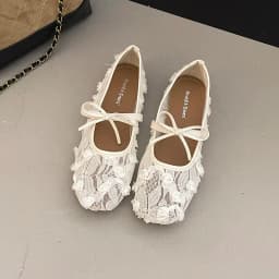 2026 Spring Lace Flower Women Mary Jane Shoes Fashion Slip On Comfort Street Style Soft Sole Female Dress Flats Shoes