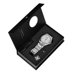 TOMI Luxury Business Men's Watch Gift Box Set High Quality Rose Gold Case Simple and Versatile Quartz Watch Relogio Masculino