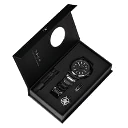 TOMI Luxury Business Men's Watch Gift Box Set High Quality Rose Gold Case Simple and Versatile Quartz Watch Relogio Masculino