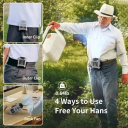 Socoolfan Waist Fan Hanging Outdoor Portable Neck Fan 5/10 Speed Strong Wind for Sports Courier Outdoor Working 10000/20000mAh