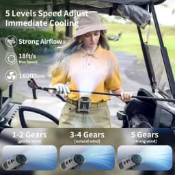 Socoolfan Waist Fan Hanging Outdoor Portable Neck Fan 5/10 Speed Strong Wind for Sports Courier Outdoor Working 10000/20000mAh
