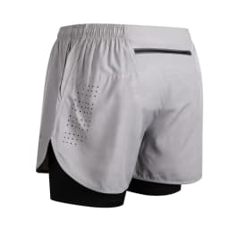 Summer Men's Reflective Running Shorts Fitness Quick Drying Double-Layer Shorts Men's Exercise Training Bodybuilding Shorts