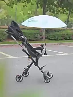 Baby Stroller Folding Umbrella UV Sun Rain Protection Parasol 360 Degrees Adjustable Universal Stroller Sunshade Canopy CoverBab