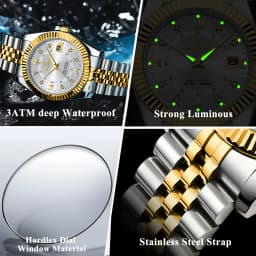 POEDAGAR Luxury Business Men Wristwatch Waterproof Luminous Date Military Man Watch Stainless Steel Fashion Men's Quartz Watches