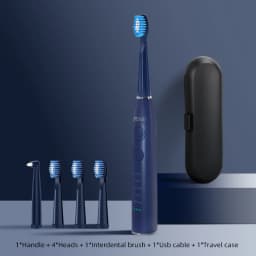 Seago Electric Toothbrush USB Rechargeable Adult 360 Days Long Battery Life IPX7 4 Replacement Heads Travel Box  SG-575