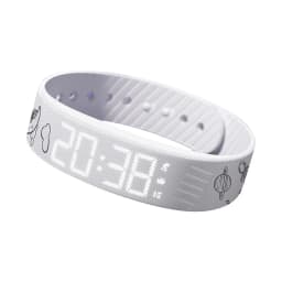 LED Digital Alarm Clock Watch Adjustable Silicone Snooze-proof Alarm Bracelet with Running Pedometer Waterproof Vibrating Alarm