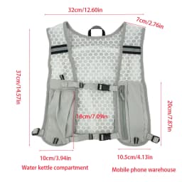 Running Vest Unisex Water-Resistant Breathable Backpack for Running Hiking Cycling Trails Marathons