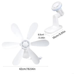 16.5-Inch Wall Mount Fan with Remote and Timer Small 5V USB Fan with Powerful 4 Speeds Quiet Corner Fans for Bedroom Kitchens