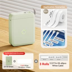Niimbot D110 Mini Handheld Thermal Label Maker Wireless Sticker Machine Inkless Pocket with Label Sticker for Home Office