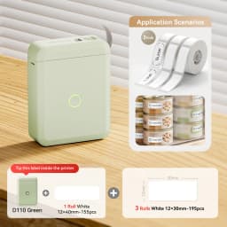 Niimbot D110 Mini Handheld Thermal Label Maker Wireless Sticker Machine Inkless Pocket with Label Sticker for Home Office
