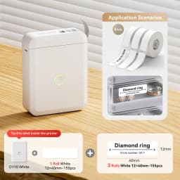 Niimbot D110 Mini Handheld Thermal Label Maker Wireless Sticker Machine Inkless Pocket with Label Sticker for Home Office