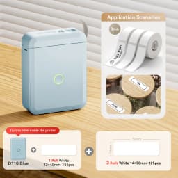 Niimbot D110 Mini Handheld Thermal Label Maker Wireless Sticker Machine Inkless Pocket with Label Sticker for Home Office