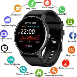 LIGE Smart Watch Women Men Full Touch Screen Bluetooth Call Smartwatch Waterproof Sports Fitness Tracker Watches for Android iOS