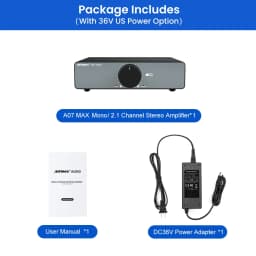 AIYIMA A07 MAX Amplifier Home Audio 300W X2 TPA3255 Class D Power Speaker Amp 2 Channel Bridgeable Mono 600 W Stereo Amplifier