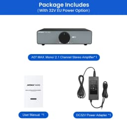 AIYIMA A07 MAX Amplifier Home Audio 300W X2 TPA3255 Class D Power Speaker Amp 2 Channel Bridgeable Mono 600 W Stereo Amplifier