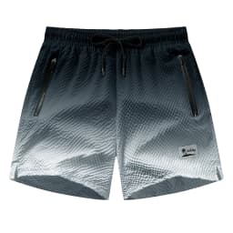 Men's Seersucker Beach Shorts with Mesh Liner Summer Casual Board Shorts with Zipper Pockets Quick Dry Swim Shorts Swim Trunks