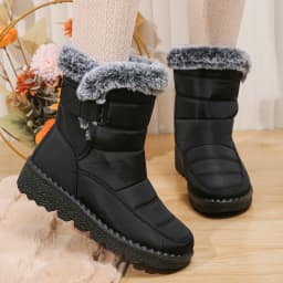 2026 Waterproof Snow Boots for Women Winter Shoes Faux Fur Plush Ankle Boots Woman Plus Size Non-Slip Warm Cotton Botas Mujer