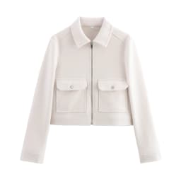 SLTNX Women's Zipper Jacket Coat New Winter Long Sleeve Pocket Outerwear Coat Short Street Elegant Women's Jacket