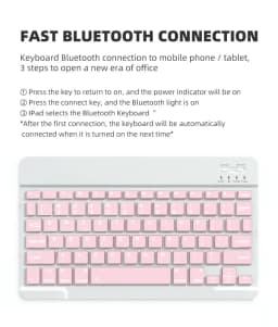Wireless Bluetooth-compatible Keyboard For Android iOS Tablet Ultra-Thin 78 Keys Rechargeable Portable Compact Design for iPad