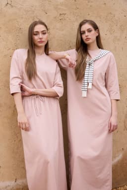 AS SS26 oversize loose T-shirt dress + V neck T-shirt + skirt set casual style woman clothes