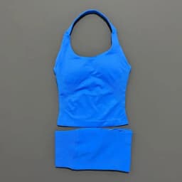2 Pcs HISTELLO Halter Top Strappy Bra Shorts Set Women Yoga Workout Clothes Seamless Vest Hip-Lifting Sports Leggings Gym Suit