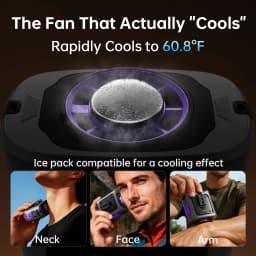 MUXNW Ventilador Waistban Rechargeable Clip-On Waist Fan with Ice Cooling Plate, 8000mAh Portable Hands-free Belt Fan for Campin