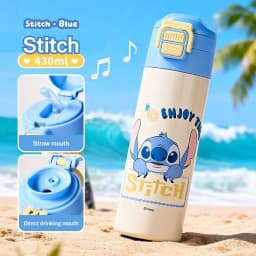 Disney Children's 316 Stainless Steel Insulated Cup for Primary School Students, Direct Drinking Straw Cup, Double Drinking Cup