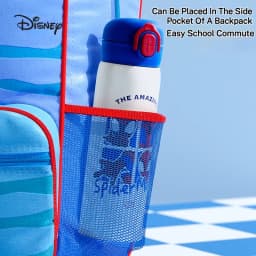 Disney Children's 316 Stainless Steel Insulated Cup for Primary School Students, Direct Drinking Straw Cup, Double Drinking Cup