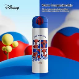 Disney Children's 316 Stainless Steel Insulated Cup for Primary School Students, Direct Drinking Straw Cup, Double Drinking Cup