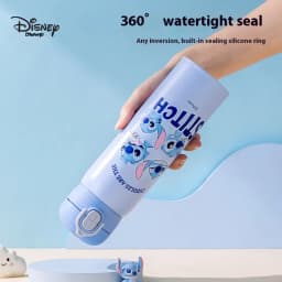 Disney Children's 316 Stainless Steel Insulated Cup for Primary School Students, Direct Drinking Straw Cup, Double Drinking Cup