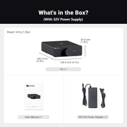 Fosi Audio V3 Stereo Power Amplifier 300W *2 TPA3255 Class D Mini Amp 2 Channel Audio Amplifier for Subwoofer Passive Bookshelf