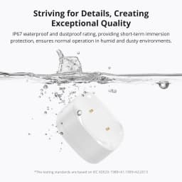 SONOFF SNZB-05P Zigbee 3.0 Water Leak Sensor Leaking and Dripping Detection Real-time Alerts Support Home Assistant Google Alexa