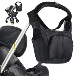 mommy storage bag for doona Stroller accessories portable diaper bag compatible with stroller black waterproof storage bag
