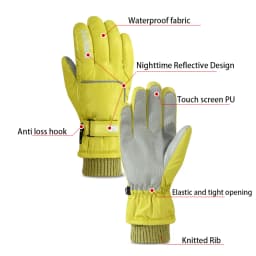 Men's AND WOMEN'S Professional Winter Warm Gloves, Warm Snow Gloves, Waterproof Motorcycle Gloves, Smile 506 Touch Screen